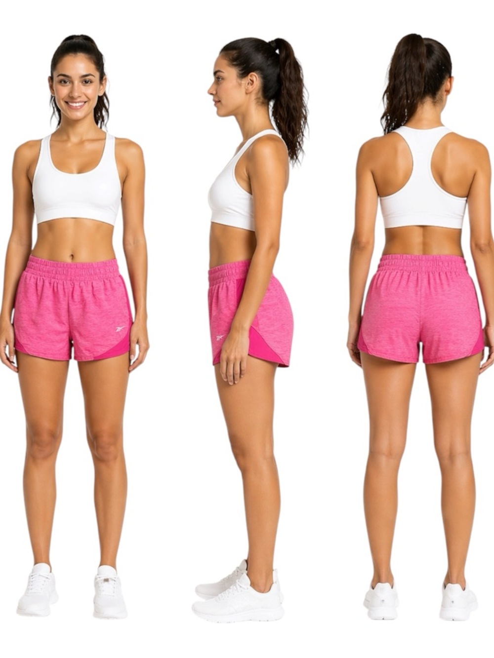 Reebok Pink Athletic Shorts Women Size Small Running Workout
